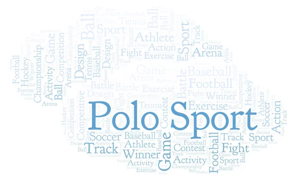 Polo Sport Word Cloud Med Endast Text — Stockfoto