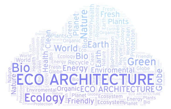 Eco Arkitektur Ord Moln Wordcloud Gjorda Med Endast Text — Stockfoto