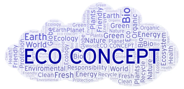 Eco Konceptet Word Cloud Wordcloud Gjorda Med Endast Text — Stockfoto
