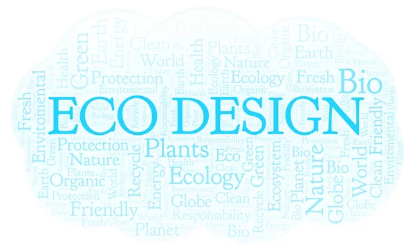 Eco Design word cloud. Wordcloud made with text only.