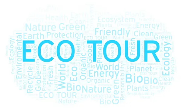 Eco Tour Nuage Mots Wordcloud Fait Avec Texte Seulement — Photo