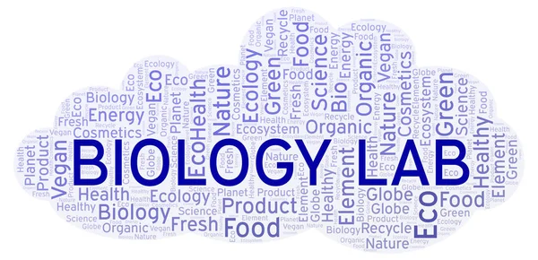 Biologi Lab Word Cloud Wordcloud Gjorda Med Endast Text — Stockfoto