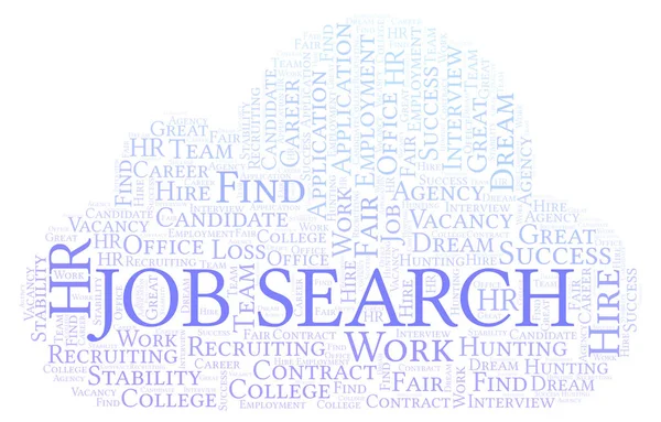 Job Search Word Cloud Wordcloud Fait Avec Texte Seulement — Photo