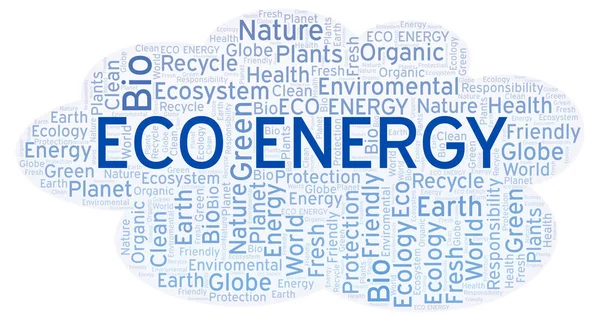 Nuage Mots Eco Energy Wordcloud Fait Avec Texte Seulement — Photo
