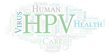 Yalnızca metin ile yapılan Hpv kelime bulutu