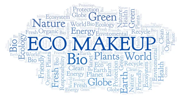 Eco Makeup Word Cloud Wordcloud Gjorda Med Endast Text — Stockfoto