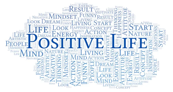 Positive Life word cloud, made with text only