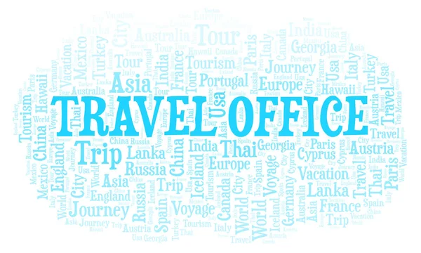 Travel Office Word Chmury Projekt Wykonany Tylko Tekst — Zdjęcie stockowe