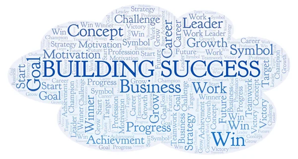 Building Success Word Cloud Wordcloud Made Text Only — Stock Photo, Image