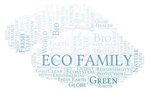 Eco Familie Word Cloud Wordcloud Gemaakt Met Alleen Tekst — Stockfoto