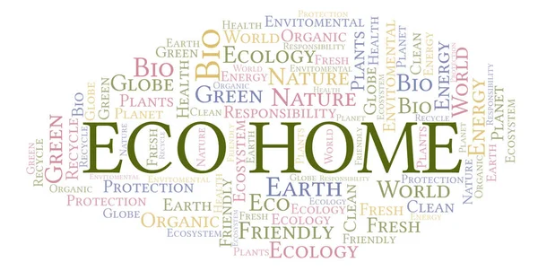 Eco Home word cloud. Wordcloud made with text only.