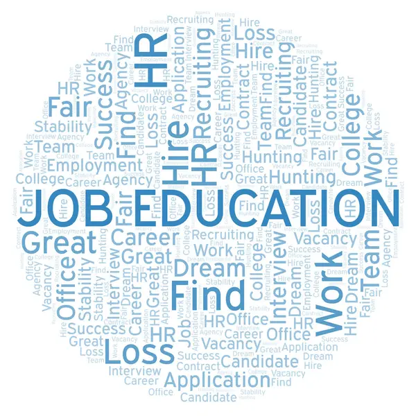 Job Education Mot Nuage Wordcloud Fait Avec Texte Seulement — Photo