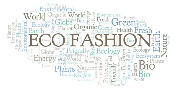 Eco Fashion Word Cloud Wordcloud Made Text Only — Stock Photo, Image