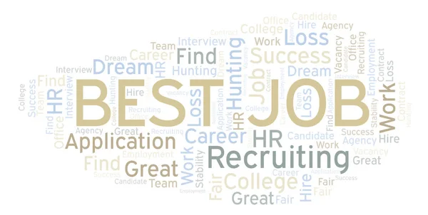 Best Job Word Cloud Wordcloud Made Text Only — Stock Photo, Image