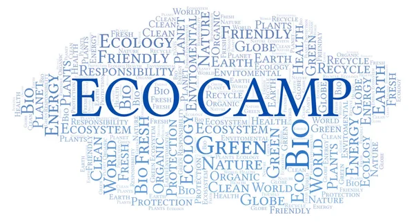 Eco Camp Word Cloud Wordcloud Made Text Only — Stock Photo, Image