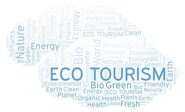 Eco Turismo Nuvem Palavras Wordcloud Feito Apenas Com Texto — Fotografia de Stock