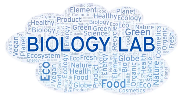 Biológia Labor Szó Felhő Wordcloud Készült Csak Szöveg — Stock Fotó