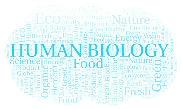 Nube Palabras Biología Humana Wordcloud Hecho Solo Con Texto — Foto de Stock