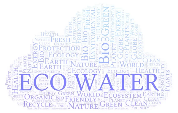 Eco Water Mot Nuage Wordcloud Fait Avec Texte Seulement — Photo