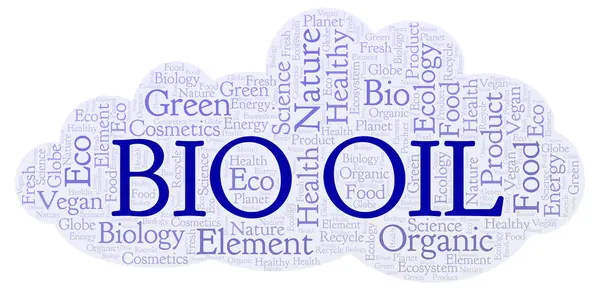 Bio Oil Word Cloud Wordcloud Gjorda Med Endast Text — Stockfoto