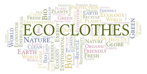 Eco Clothes Word Cloud Wordcloud Made Text Only — Stock Photo, Image