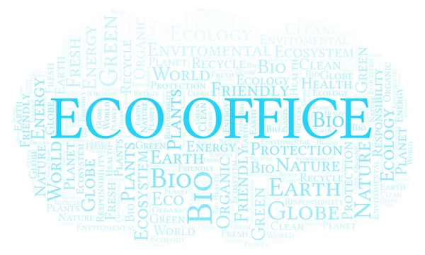 Eco Office Word Cloud Wordcloud Made Text Only — Stock Photo, Image