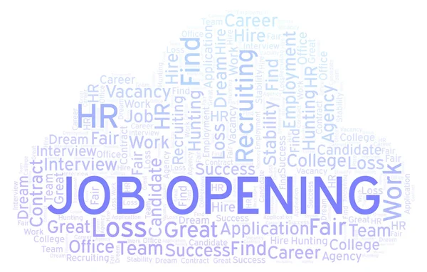 Job Opening Word Cloud Wordcloud Made Text Only — Stock Photo, Image