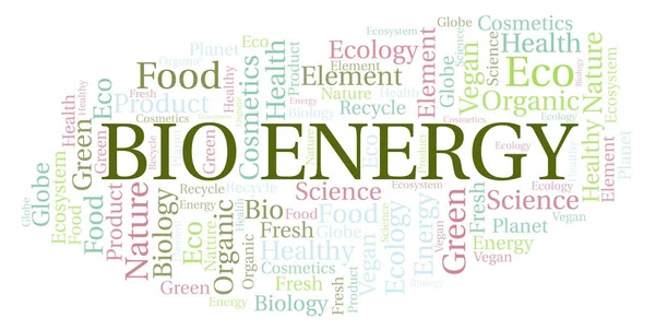Awan Kata Bio Energy Wordcloud Yang Dibuat Dengan Teks Saja — Stok Foto