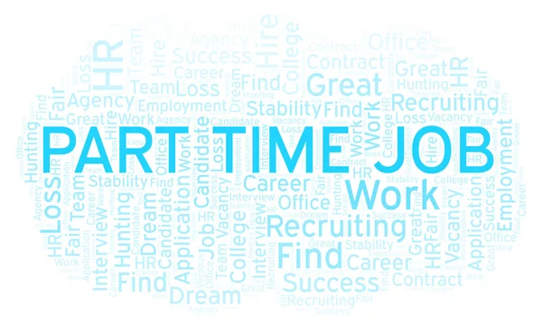 Part Time Job word cloud. Wordcloud made with text only.