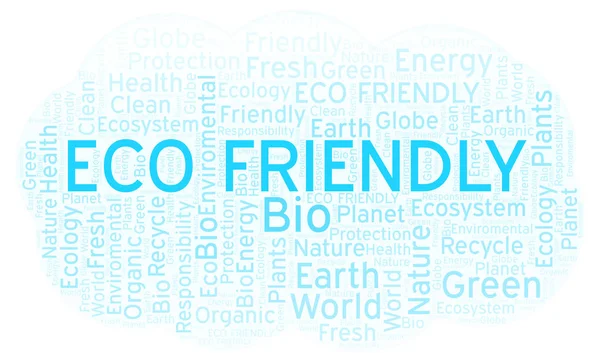 Umweltfreundliche Wortwolke Wordcloud Nur Mit Text Erstellt — Stockfoto