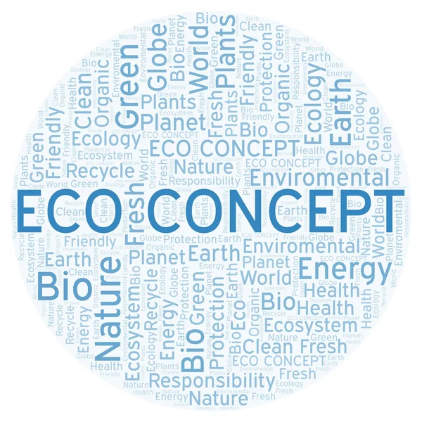 Eco Concept Nube Palabras Wordcloud Hecho Solo Con Texto —  Fotos de Stock