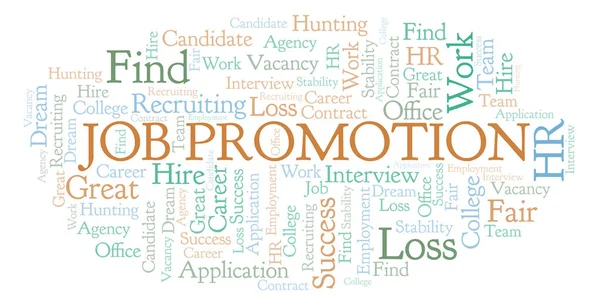 Job Promotion word cloud. Wordcloud made with text only.