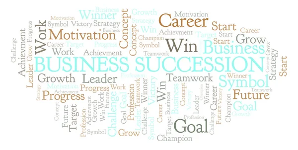 Business Succession Mot Nuage Wordcloud Fait Avec Texte Seulement — Photo