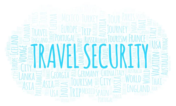 Облако Слов Travel Security Wordcloud Made Text Only — стоковое фото