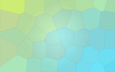 Sarı ve yeşil mavi GIGANT altıgen güzel soyut Illustration. Parmak için iyi.