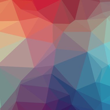 Soyut Mavi kare düşük poli arka plan resmi