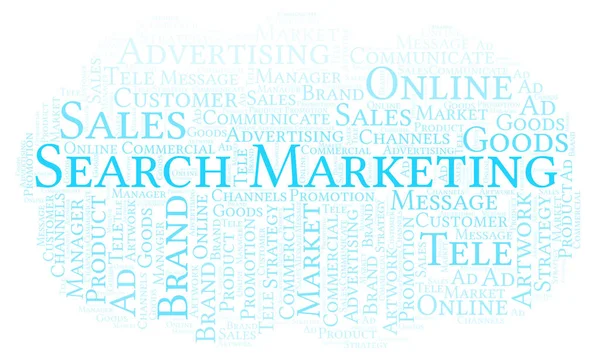 Nuvem Palavras Com Texto Search Marketing Wordcloud Feito Apenas Com — Fotografia de Stock