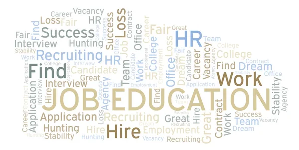 Job Education Word Cloud Wordcloud Made Text Only — Stock Photo, Image