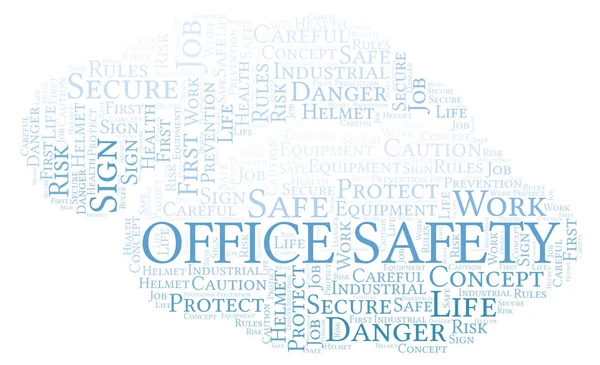 Office Safety word cloud. Word cloud made with text only.