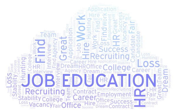 Job Education Nuvem Palavras Wordcloud Feito Apenas Com Texto — Fotografia de Stock