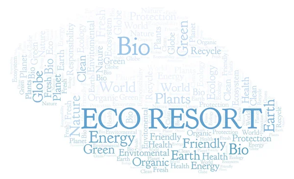 Nuage Mots Eco Resort Wordcloud Fait Avec Texte Seulement — Photo