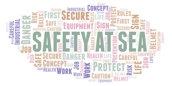 Safety At Sea word cloud. Word cloud made with text only.
