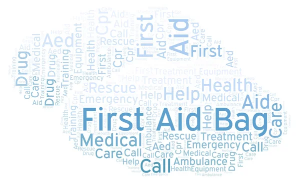First Aid Bag word cloud, made with text only