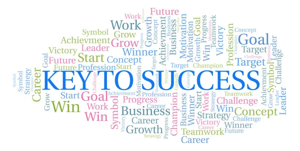 Key To Success word cloud. Wordcloud made with text only.