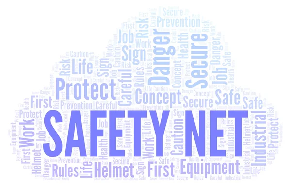 Safety Net Word Cloud Word Cloud Made Text Only — Stock Photo, Image