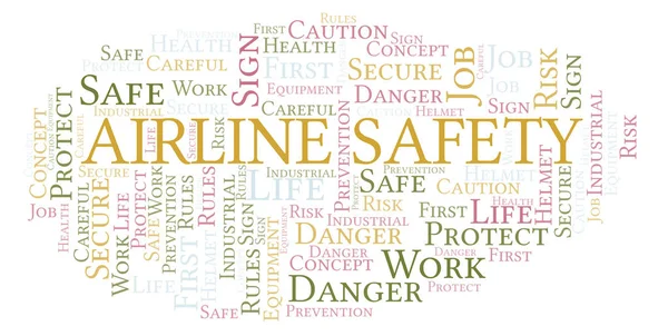 Airline Safety word cloud. Word cloud made with text only.