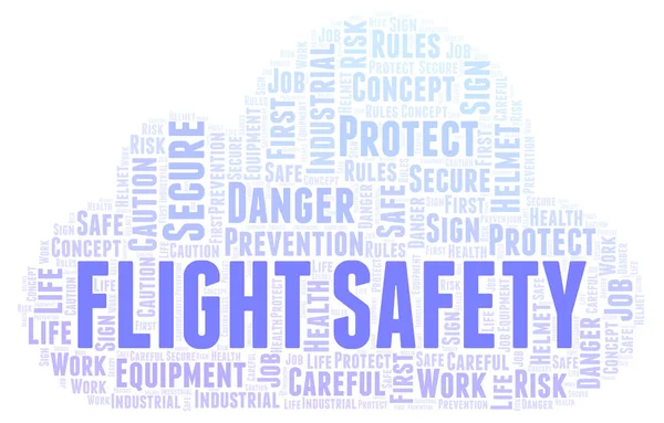 Flight Safety Word Cloud Word Cloud Med Endast Text — Stockfoto