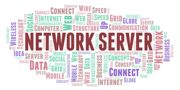 Network Server word cloud. Word cloud made with text only.