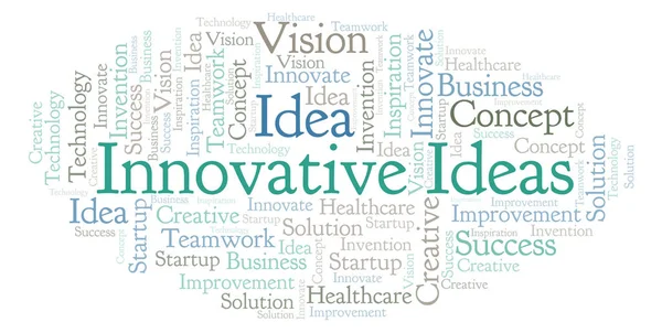 Ideas Innovadoras Nube Palabras Hecha Solo Con Texto —  Fotos de Stock