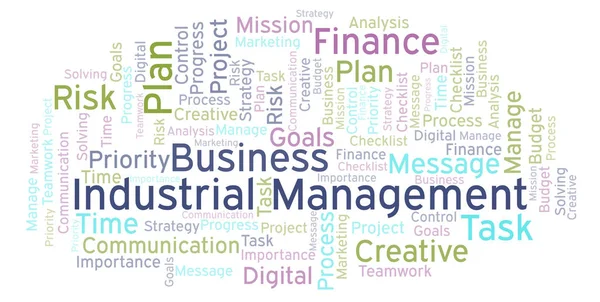 Wortwolke Für Das Industrielle Management Nur Mit Text — Stockfoto